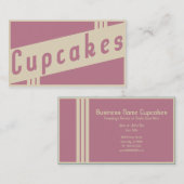 レトロのカップケーキ 名刺 (正面/裏面)