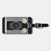 レトロのカメラのコダックブラウニーターゲット ラゲッジタグ (正面横)