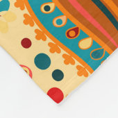 レトロのカラフルで美しいBohoのボヘミア人のペイズリー フリースブランケット (角)