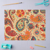 レトロのカラフルで美しいBohoのボヘミア人のペイズリー 薄葉紙 (クラフト)