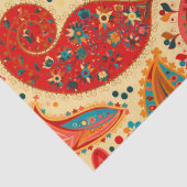 レトロのカラフルで美しいBohoのボヘミア人のペイズリー 薄葉紙 (詳細)