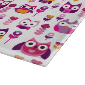 レトロのカラフルなフクロウの鳥パターン カッティングボード (角)