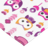 レトロのカラフルなフクロウの鳥パターン テーブルクロス (アングル)