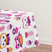 レトロのカラフルなフクロウの鳥パターン テーブルクロス (インサイチュ)