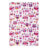 レトロのカラフルなフクロウの鳥パターン ミニクリップボード (裏面)