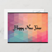レトロのカラフルなモザイク-年賀状 シーズンポストカード (正面/裏面)