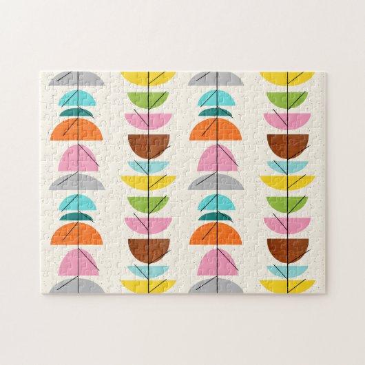 レトロのカラフルな巣のパズル ジグソーパズル (横)