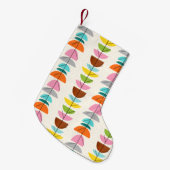 レトロのカラフルの巣のクリスマスのストッキング スモールクリスマスストッキング (正面 (吊り時))