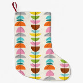 レトロのカラフルの巣のクリスマスのストッキング スモールクリスマスストッキング (正面)