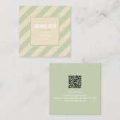 レトロのカラフルQR付きGroovy波状ボホ スクエア名刺 (正面/裏面)