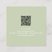 レトロのカラフルQR付きGroovy波状ボホ スクエア名刺 (裏面)
