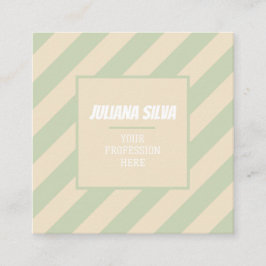 レトロのカラフルQR付きGroovy波状ボホ スクエア名刺