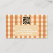 レトロのカラフルQR付きGroovy波状ボホ 名刺 (裏面)