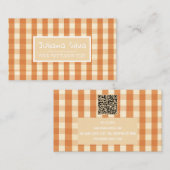 レトロのカラフルQR付きGroovy波状ボホ 名刺 (正面/裏面)