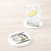 レトロのガンマのTシャツおよびギフト コースター (側面)