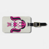 レトロのガーリーなモンスターの吸血鬼の女の子 ラゲッジタグ (正面横)