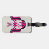 レトロのガーリーなモンスターの吸血鬼の女の子 ラゲッジタグ (裏面横)