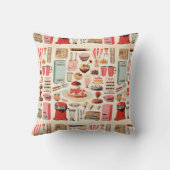 レトロのキッチンケーキとツール クッション (裏面)