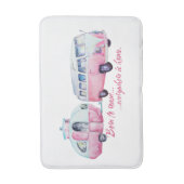 レトロのキャンピングカーのキャラバンおよびヴァンのバス・マット バスマット (正面縦)