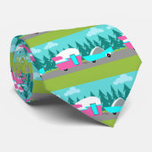 レトロのキャンピングカー/トレーラーおよび車のタイ ネクタイ (ロール)