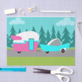 レトロのキャンピングカー/トレーラーおよび車のティッシュペーパー 薄葉紙 (クラフト)