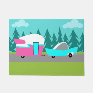 レトロのキャンピングカー/トレーラーおよび車のドアのマット ドアマット