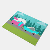 レトロのキャンピングカー/トレーラーおよび車のドアのマット ドアマット (アングル)