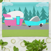 レトロのキャンピングカー/トレーラーおよび車の台所タオル キッチンタオル (折り畳み)