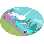 レトロのキャンピングカー/トレーラーおよび車の木のスカート ブラッシュドポリエステルツリースカート (アングル)