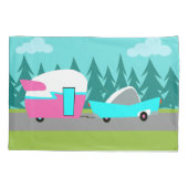 レトロのキャンピングカー/トレーラーおよび車の枕カバー 枕カバー (裏面)