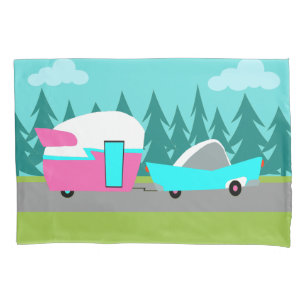 レトロのキャンピングカー/トレーラーおよび車の枕カバー 枕カバー