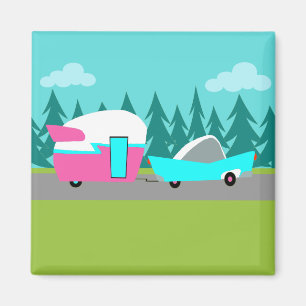 レトロのキャンピングカー/トレーラーおよび車の磁石 マグネット