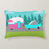 レトロのキャンピングカー/トレーラーおよび車は枕にアクセントを置きます アクセントクッション (正面)