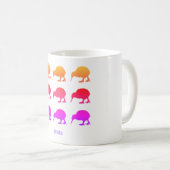 レトロのキーウィAotearoaニュージーランド コーヒーマグカップ (正面右)