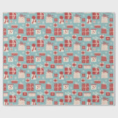 レトロのギフトのクリスマスの包装紙のギフト用包装紙 ラッピングペーパー (フラット)