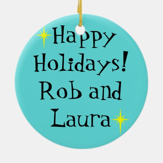 レトロのクラシックなテレビのクリスマスのオーナメント セラミックオーナメント (裏面)