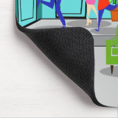 レトロのクラシックなテレビのマウスパッド マウスパッド (コーナー)