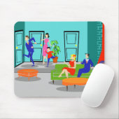 レトロのクラシックなテレビのマウスパッド マウスパッド (マウス)