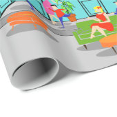 レトロのクラシックなテレビの包装紙 ラッピングペーパー (ロールコーナー)