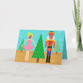 レトロのクリスマスのおもちゃパレードの写真の挨拶状 シーズンカード (正面)