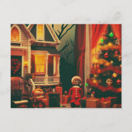レトロのクリスマスの恐怖 ポストカード