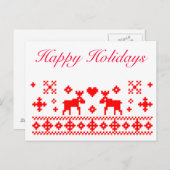 レトロのクリスマスカード シーズンポストカード (正面/裏面)