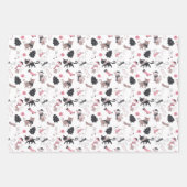 レトロのクリスマスキャッツ ラッピングペーパーシート (正面3)