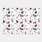 レトロのクリスマスキャッツ ラッピングペーパーシート (正面2)