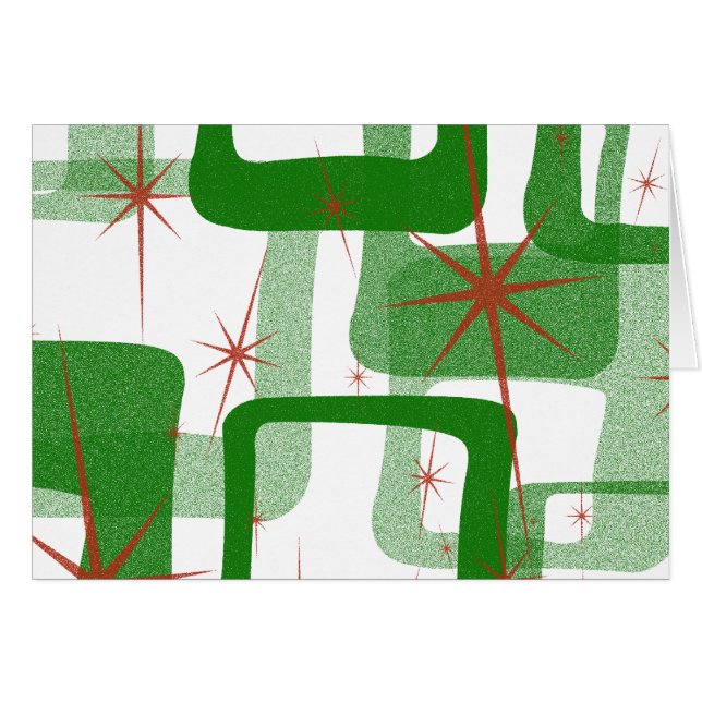 レトロのクリスマスグリーティングカード (正面横)