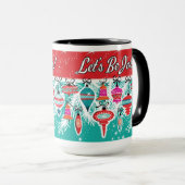 レトロのクリスマスコーすてきヒマグにしよう マグカップ (正面右)