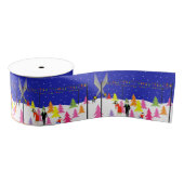 レトロのクリスマスツリーの農場のギフトのリボン グログランリボン (リール)