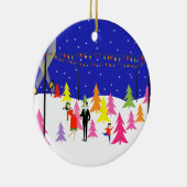 レトロのクリスマスツリーの農場のクリスマスのオーナメント セラミックオーナメント (右)