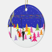 レトロのクリスマスツリーの農場のクリスマスのオーナメント セラミックオーナメント (左)