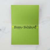 レトロのクリスマスツリーの農場のクリスマスカード シーズンカード (内部)